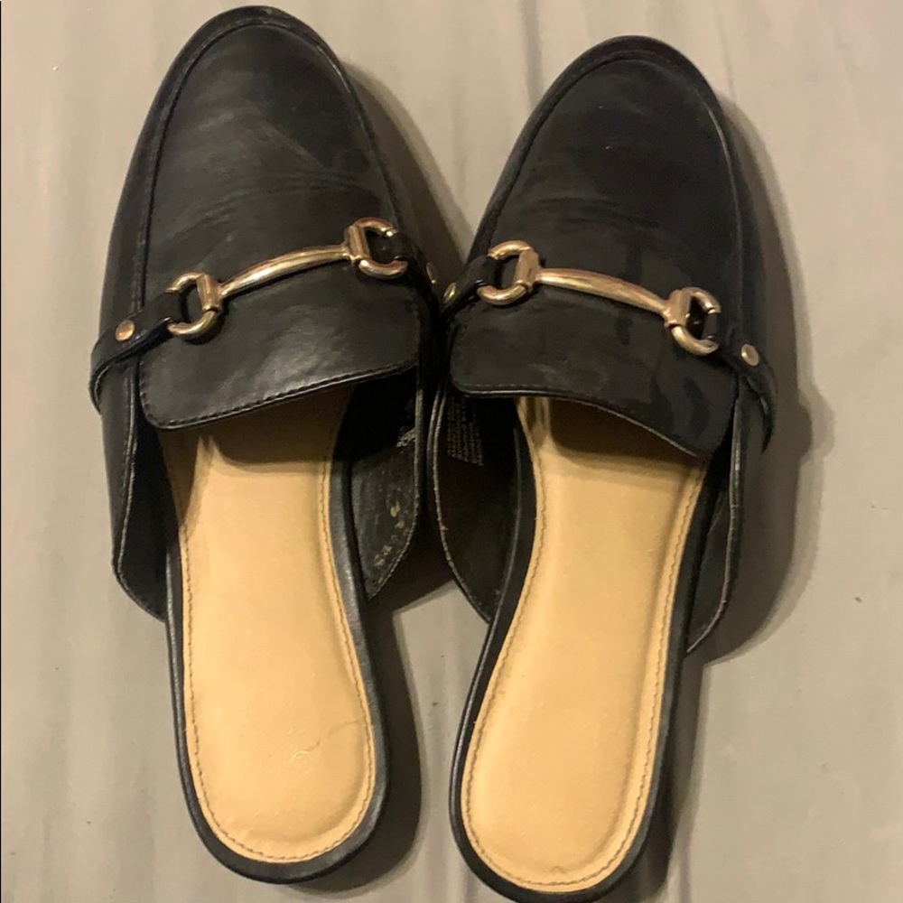 Black loafers